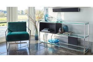 velvet-chair-and-glass-side-table