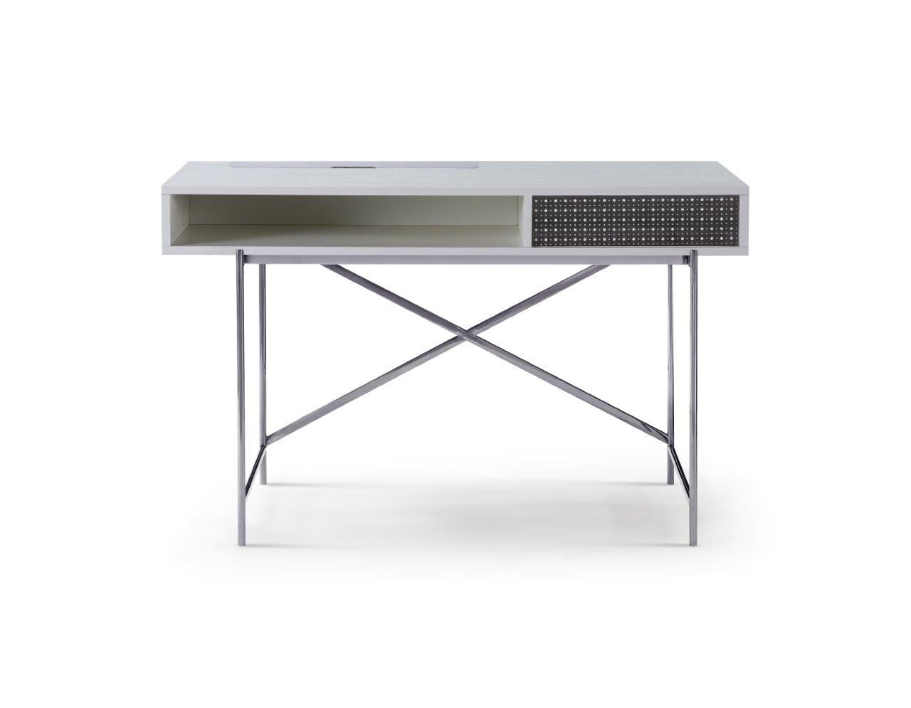 White and chrome dressing clearance table