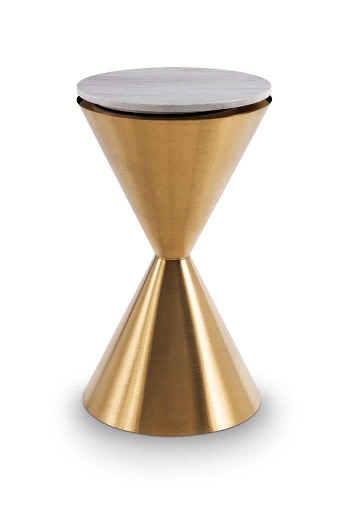 Gold hourglass cheap side table