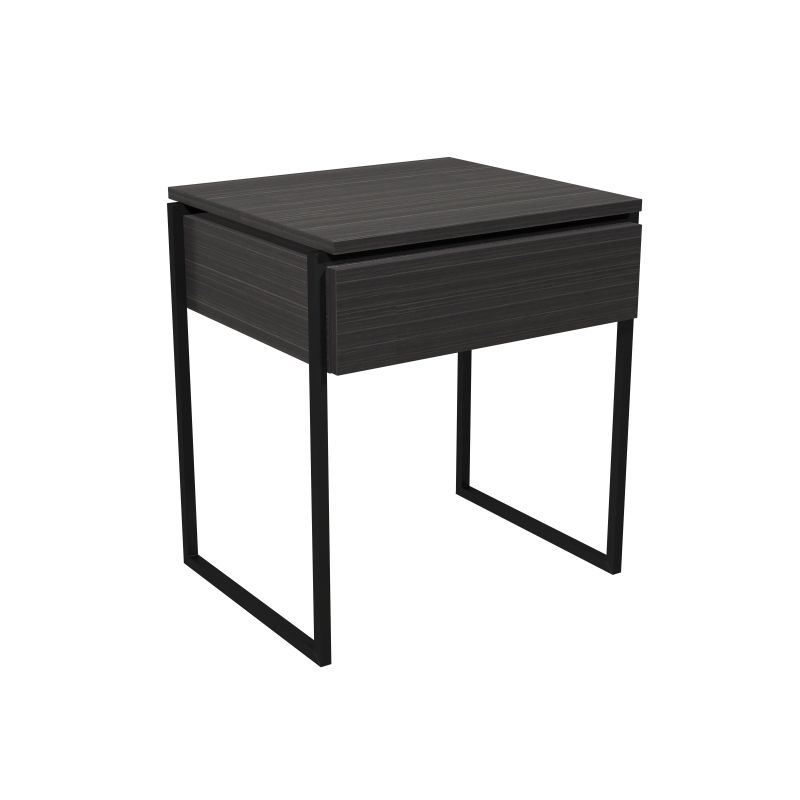 Side Table Drawer Black Stained Oak With Black Frame
