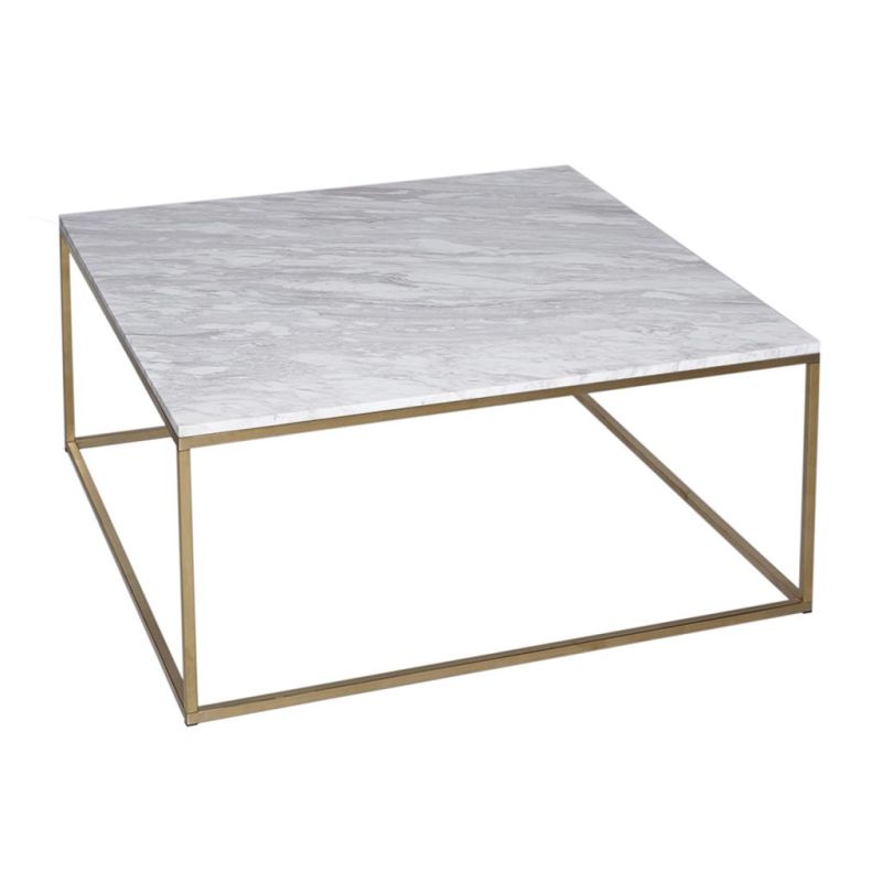 White marble sale square coffee table