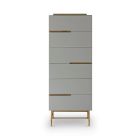 Six Drawer Tall Narrow Chest by Gillmore