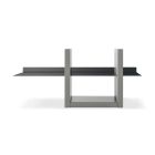 Grey & Dark Chrome Accent Wall Shelf Unit by Gillmore