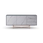 Grey & White Marble Sideboard Buffet by Gillmore
