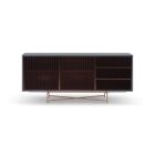 Grey and Amber Glass Buffet Sideboard by Gillmore