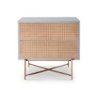 Bronze and White Bedside Chest by Gillmore