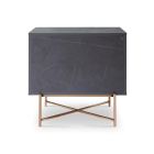Grey Marble Bedside Chest by Gillmore