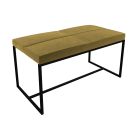 Mustard Yellow Velvet Bedroom Bench by Gillmore