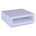 Square coffee table - Savoye WHITE with WHITE accent