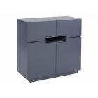 Tall TV sideboard - Savoye GRAPHITE with GRAPHITE accent