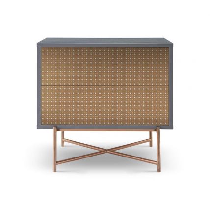 Bronze Two-Drawer Bedside Chest by Gillmore