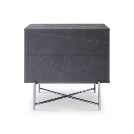 Grey Bedside Chest by Gillmore