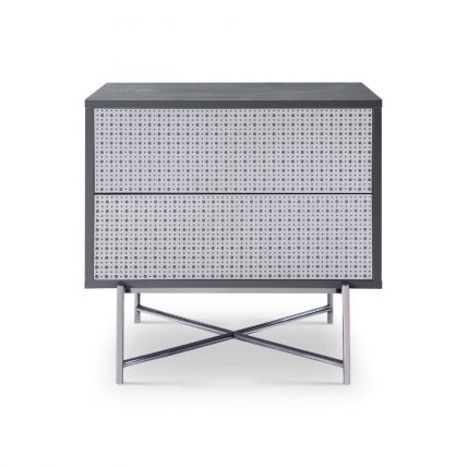 Adriana Grey Bedside Chest by Gillmore