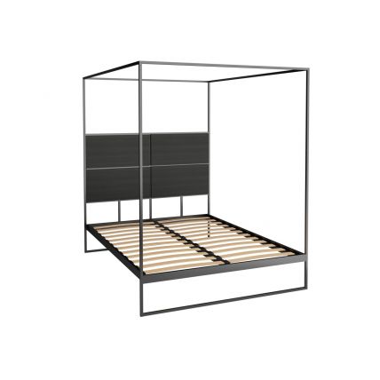 Black Frame Double Canopy Bed by Gillmore