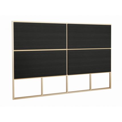 Black & Brass Double Headboard by Gillmore