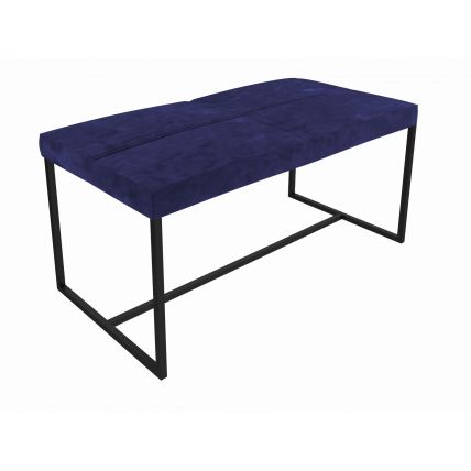 Midnight Blue Velvet Bed Bench by Gillmore