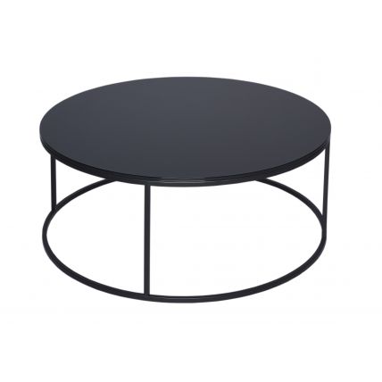 Circular Coffee Table - Kensal BLACK with BLACK base