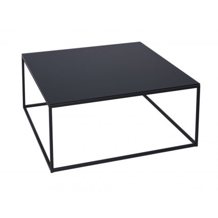 Square Coffee Table - Kensal BLACK with BLACK base
