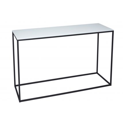 Console Table - Kensal WHITE with BLACK base