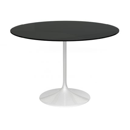Large Circular Dining Table, Round Black Gloss Dining Table