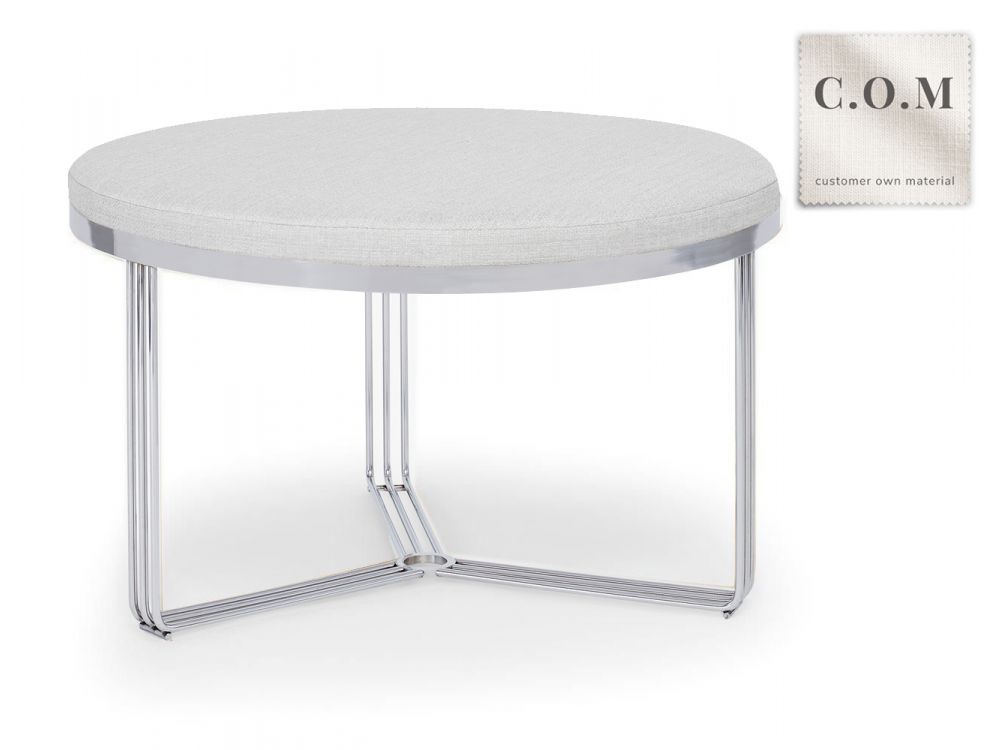 Round coffee table chrome discount