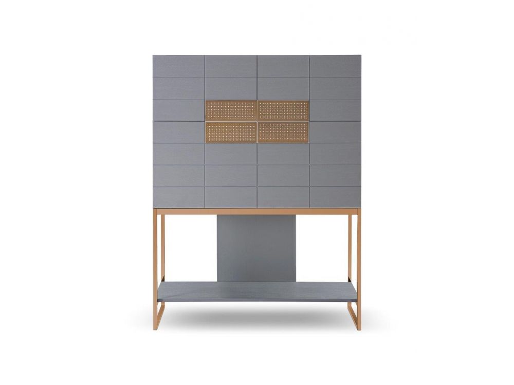 Grey Bureau Desk with Cupboard