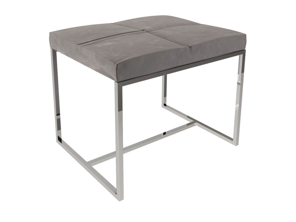 Grey velvet sale dressing table stool