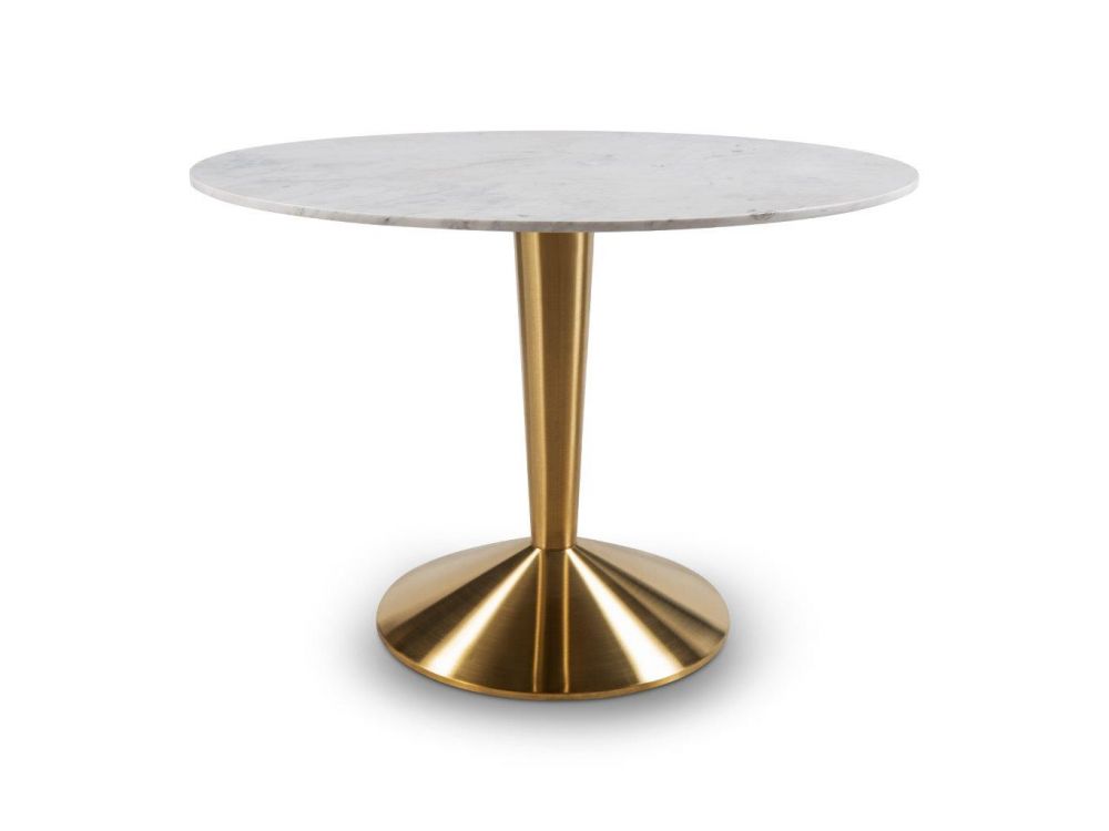 Brass base outlet round dining table