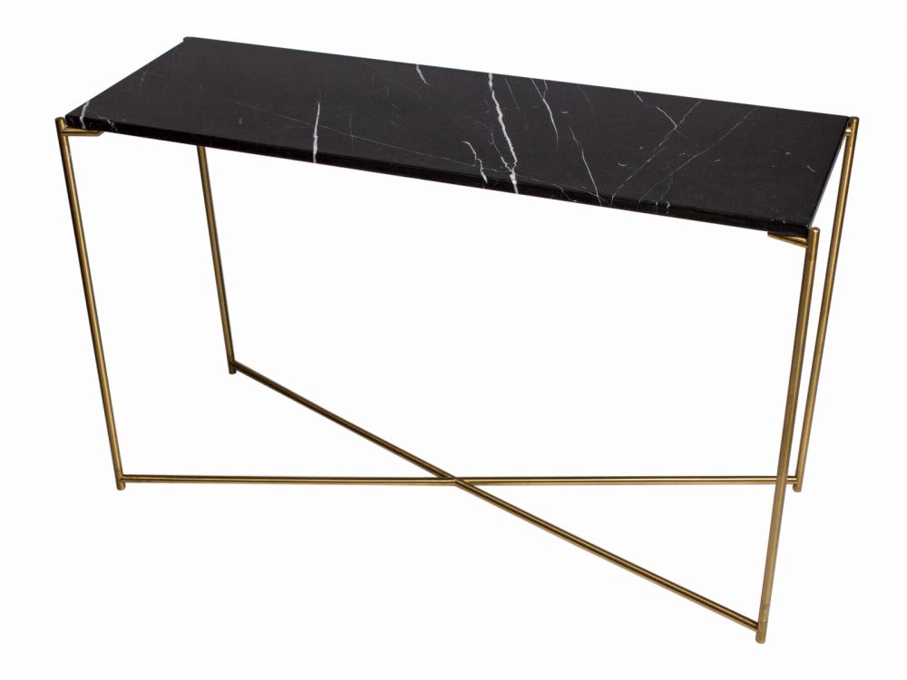 Marble brass online console table