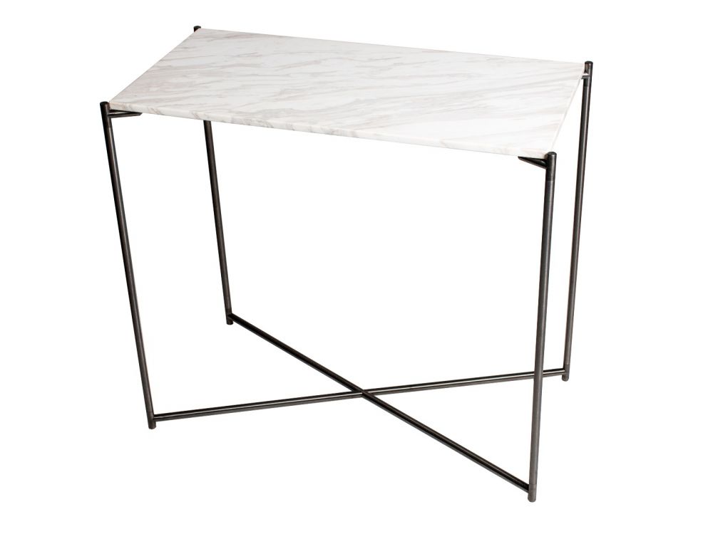 Metal marble hot sale console table