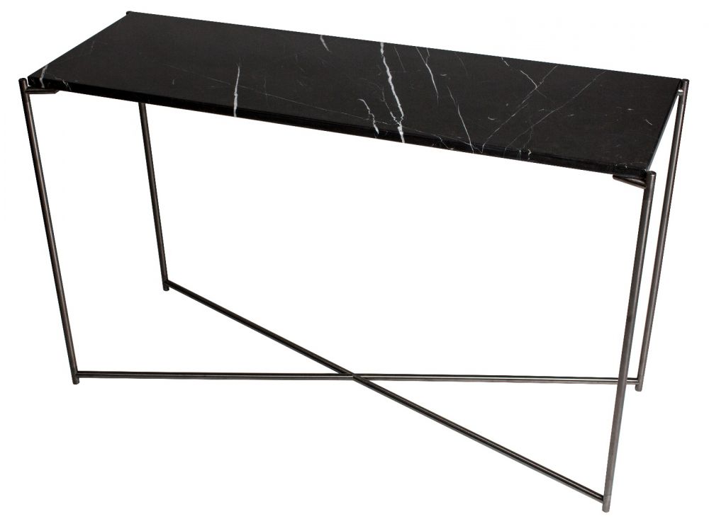 Black marble shop hallway table