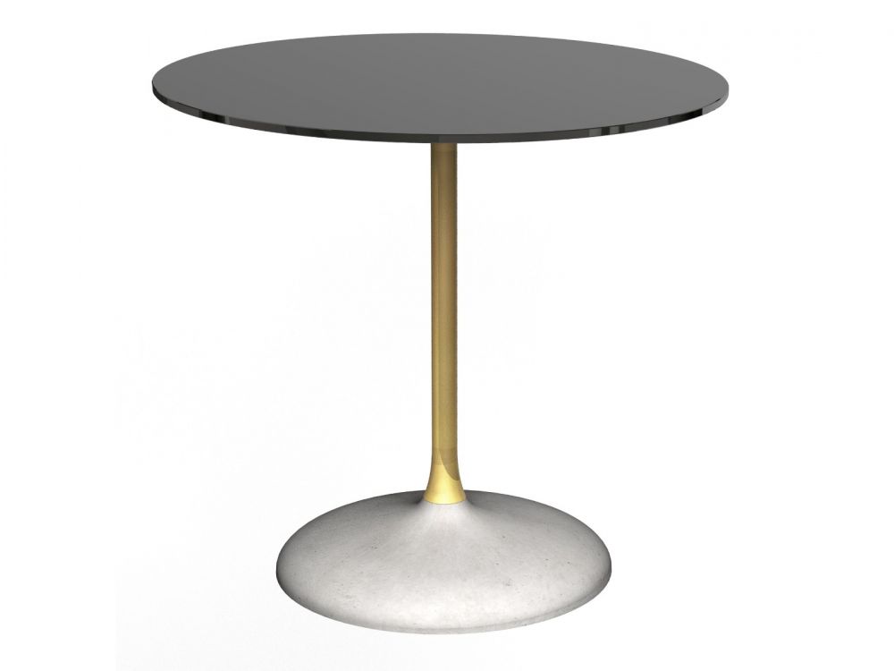 Concrete and brass dining clearance table