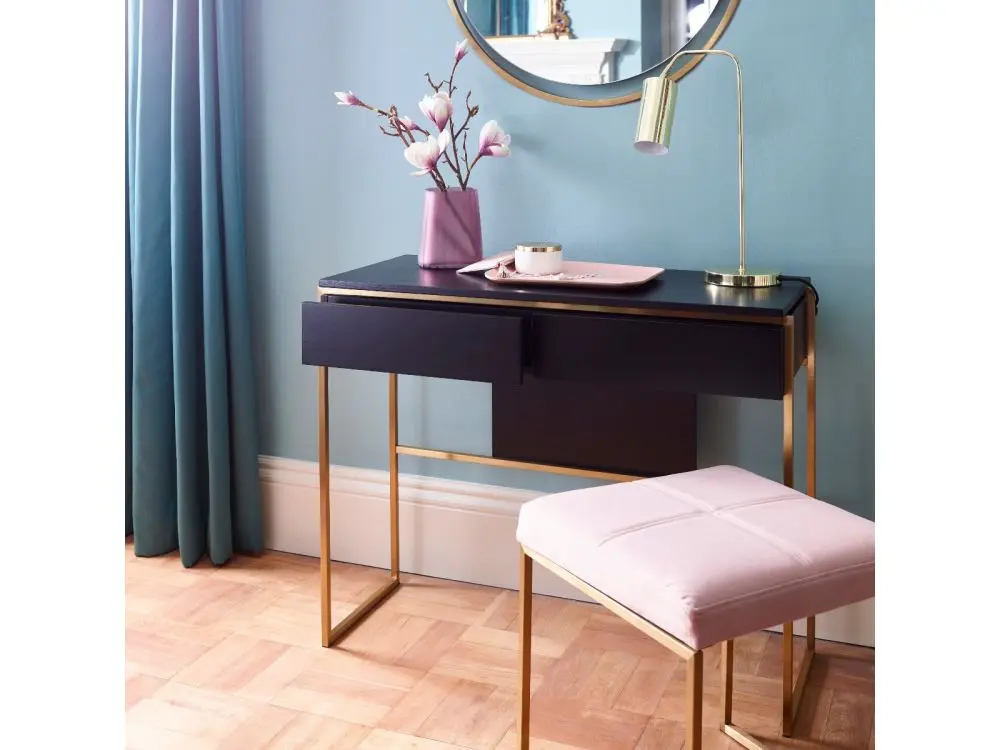 knee length dresses for ladies Industrial Table Metal Desk I Integral Mirror|Dressing Table IDecorexi –  Decorexi A World of Interiors main image 1