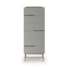 Six Drawer Tall Narrow Chest by Gillmore