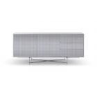 White and Dark Chrome Buffet Sideboard by Gillmore