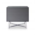 Dark Grey Bedside Chest by Gillmore