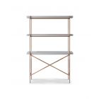 Bronze Frame & White Desk & Bookshelf by Gillmore