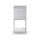 Dark Chrome And White Drinks Cabinet by Gillmore