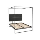 Black Frame Double Canopy Bed by Gillmore