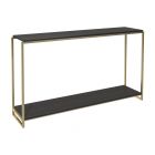 Black Stained Oak Narrow Console Table by Gillmore