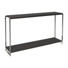 Black Stained Oak Narrow Console Table by Gillmore