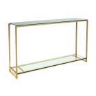 Federico Narrow Console Table | Clear Glass & Black Frame Narrow ...