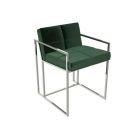 Deep Green Velvet Dining Chair by Gillmore