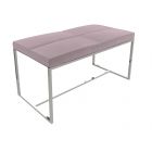 Pink Velvet & Polished Frame Bed Bench by Gillmore