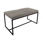 Mushroom Grey Velvet Bed Bench by Gillmore