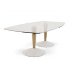 Large Rectangular Double Pedestal Dining Table