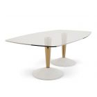 Large Rectangular Double Pedestal Dining Table by Gillmore