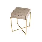 Square Side Table With Drawer 