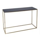 Console Table - Kensal BLACK with BRASS base