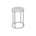 Circular Side Table - Kensal MARBLE with POLISHED base